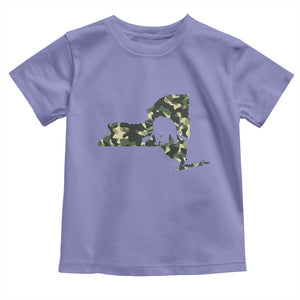 New York Bear Hunter Toddler T Shirt Camo Map Hunting Season Gift TS12 Violet Print Your Wear