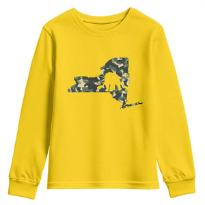New York Bear Hunter Youth Sweatshirt Camo Map Hunting Season Gift TS12 Daisy Print Your Wear