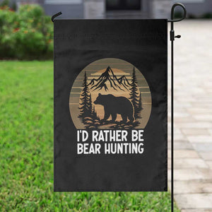 Id Rather Be Bear Hunting Garden Flag Retro Sunset Hunter Gift TS12 Print Your Wear