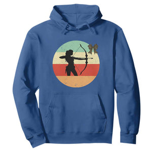 Retro Sunset Hunter Gift Hoodie Women Bow Hunters TS12 Royal Blue Print Your Wear