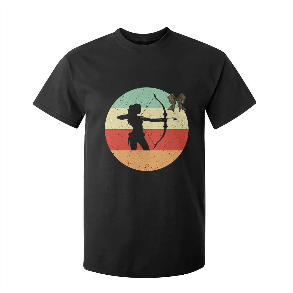 Retro Sunset Hunter Gift T Shirt For Kid Women Bow Hunters TS12 Black Print Your Wear