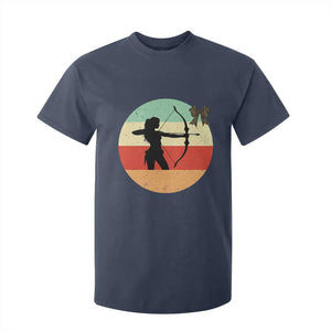 Retro Sunset Hunter Gift T Shirt For Kid Women Bow Hunters TS12 Navy Print Your Wear
