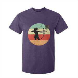Retro Sunset Hunter Gift T Shirt For Kid Women Bow Hunters TS12 Purple Print Your Wear