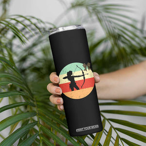 Retro Sunset Hunter Gift Skinny Tumbler Women Bow Hunters TS12 Print Your Wear
