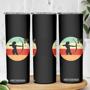 Retro Sunset Hunter Gift Skinny Tumbler Women Bow Hunters TS12 Print Your Wear
