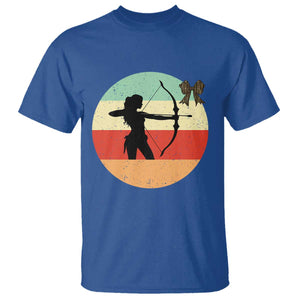 Retro Sunset Hunter Gift T Shirt Women Bow Hunters TS12 Royal Blue Print Your Wear