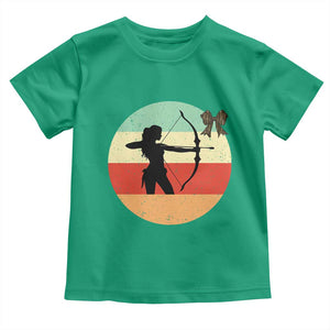 Retro Sunset Hunter Gift Toddler T Shirt Women Bow Hunters TS12 Irish Green Print Your Wear