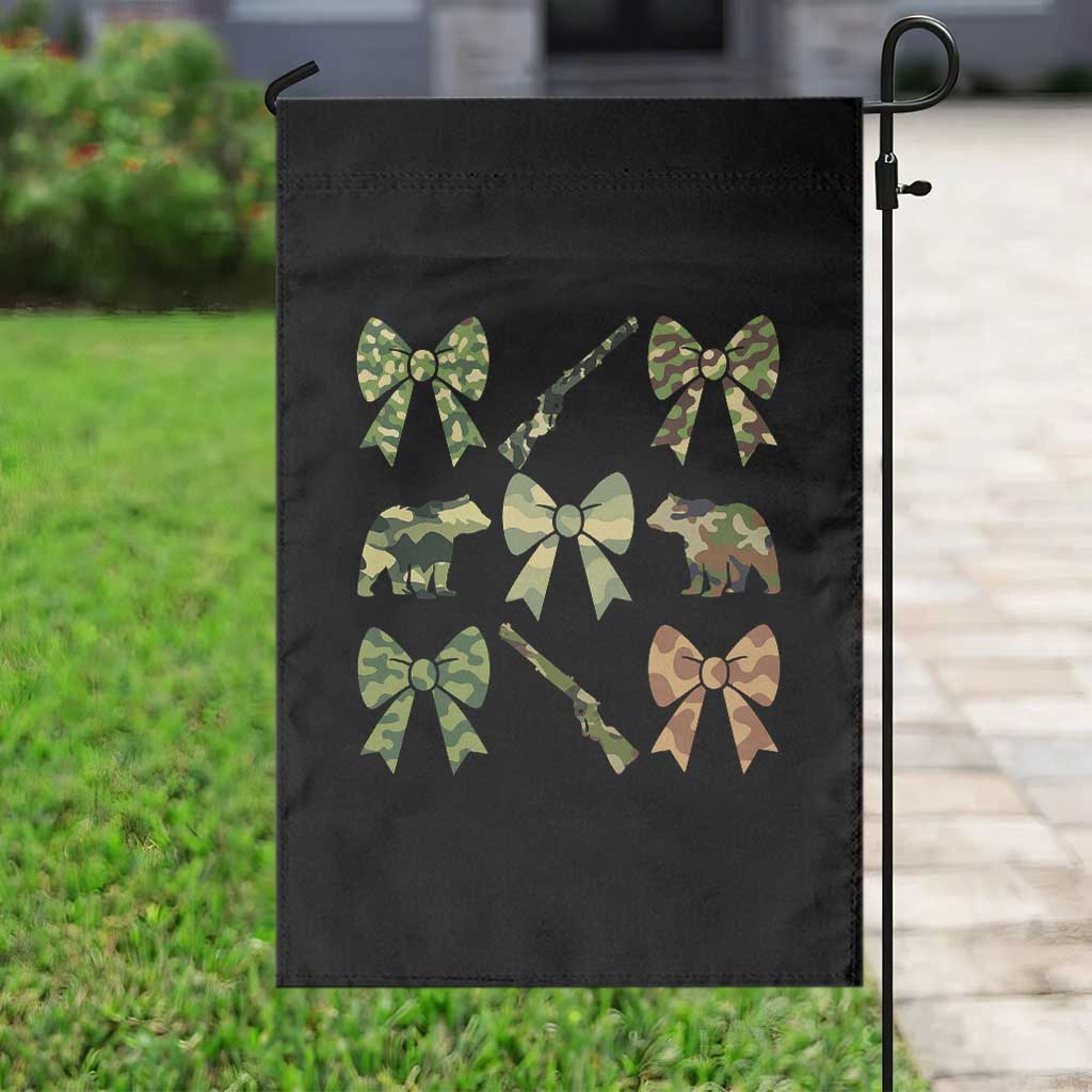 Women Bear Hunting Season Garden Flag Camo Bow Coquette Gift TS12 Print Your Wear