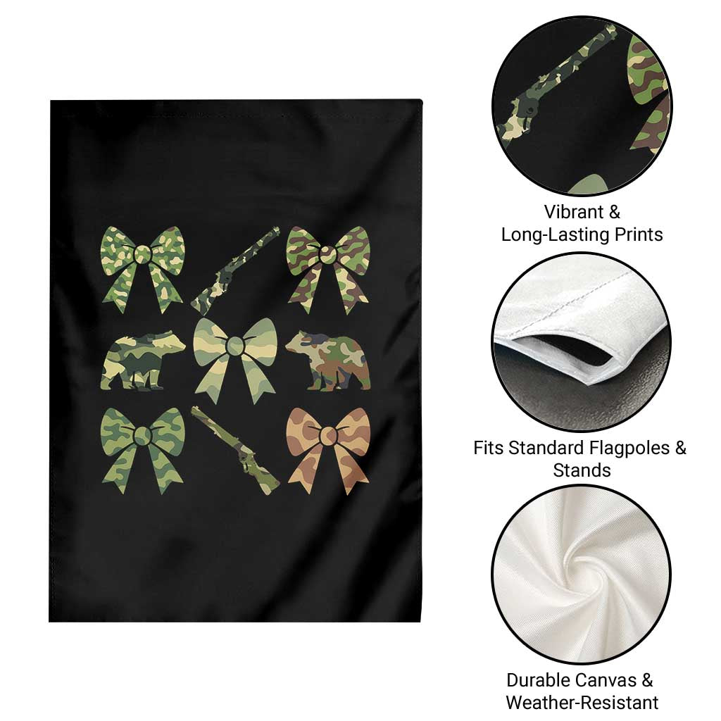 Women Bear Hunting Season Garden Flag Camo Bow Coquette Gift TS12 Print Your Wear