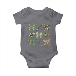 Women Bear Hunting Season Baby Onesie Camo Bow Coquette Gift TS12 Charcoal Print Your Wear