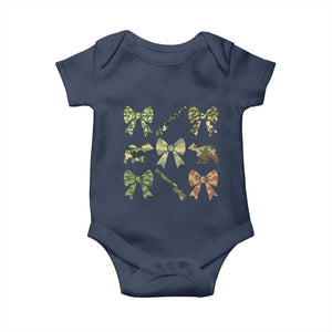 Women Bear Hunting Season Baby Onesie Camo Bow Coquette Gift TS12 Navy Print Your Wear