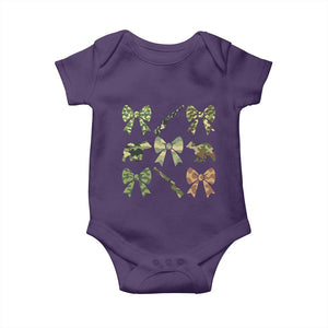 Women Bear Hunting Season Baby Onesie Camo Bow Coquette Gift TS12 Purple Print Your Wear