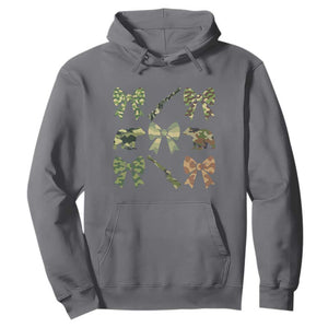 Women Bear Hunting Season Hoodie Camo Bow Coquette Gift TS12 Charcoal Print Your Wear