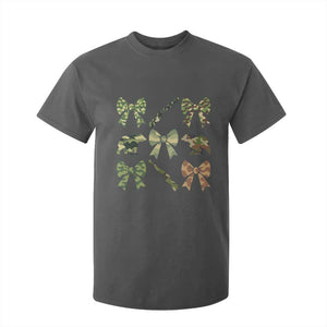 Women Bear Hunting Season T Shirt For Kid Camo Bow Coquette Gift TS12 Dark Heather Print Your Wear