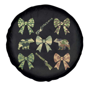 Women Bear Hunting Season Spare Tire Cover Camo Bow Coquette Gift TS12 Print Your Wear
