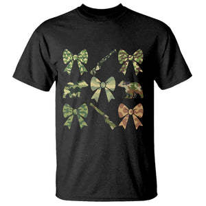 Women Bear Hunting Season T Shirt Camo Bow Coquette Gift TS12 Black Print Your Wear