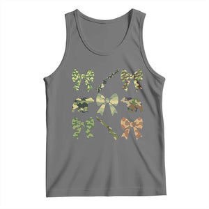 Women Bear Hunting Season Tank Top Camo Bow Coquette Gift TS12 Black Heather Print Your Wear