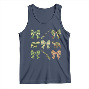 Women Bear Hunting Season Tank Top Camo Bow Coquette Gift TS12 Navy Print Your Wear