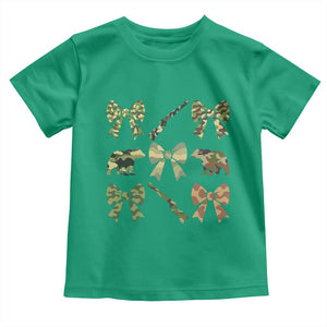 Women Bear Hunting Season Toddler T Shirt Camo Bow Coquette Gift TS12 Irish Green Print Your Wear