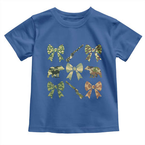 Women Bear Hunting Season Toddler T Shirt Camo Bow Coquette Gift TS12 Royal Blue Print Your Wear