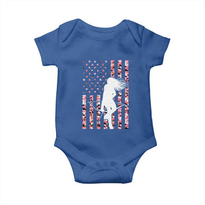 Patriotic Women Bow Hunter Baby Onesie American Flag Pink Camo Gift TS12 Royal Blue Print Your Wear