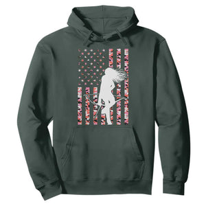 Patriotic Women Bow Hunter Hoodie American Flag Pink Camo Gift TS12 Dark Forest Green Print Your Wear