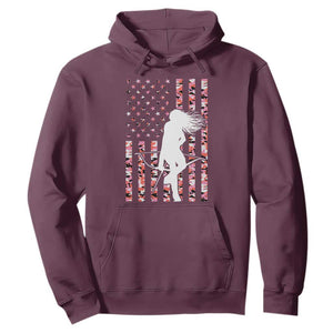 Patriotic Women Bow Hunter Hoodie American Flag Pink Camo Gift TS12 Maroon Print Your Wear