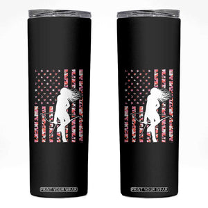 Patriotic Women Bow Hunter Skinny Tumbler American Flag Pink Camo Gift TS12 Black Print Your Wear