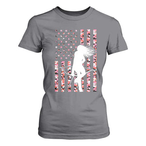 Patriotic Women Bow Hunter T Shirt For Women American Flag Pink Camo Gift TS12 Charcoal Print Your Wear