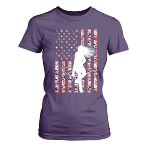 Patriotic Women Bow Hunter T Shirt For Women American Flag Pink Camo Gift TS12 Purple Print Your Wear