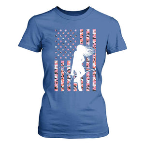 Patriotic Women Bow Hunter T Shirt For Women American Flag Pink Camo Gift TS12 Royal Blue Print Your Wear