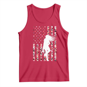 Patriotic Women Bow Hunter Tank Top American Flag Pink Camo Gift TS12 Red Print Your Wear