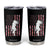 Patriotic Women Bow Hunter Tumbler Cup American Flag Pink Camo Gift - Print Your Wear