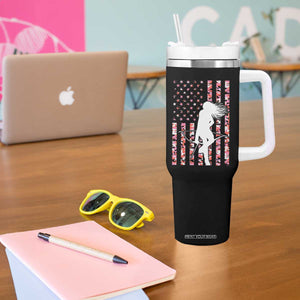 Patriotic Women Bow Hunter Tumbler With Handle American Flag Pink Camo Gift TS12 Print Your Wear