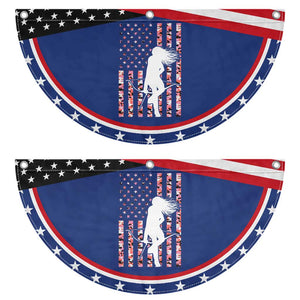 Women Bow Hunter Patriotic Fan Flag American Flag Pink Camo Gift