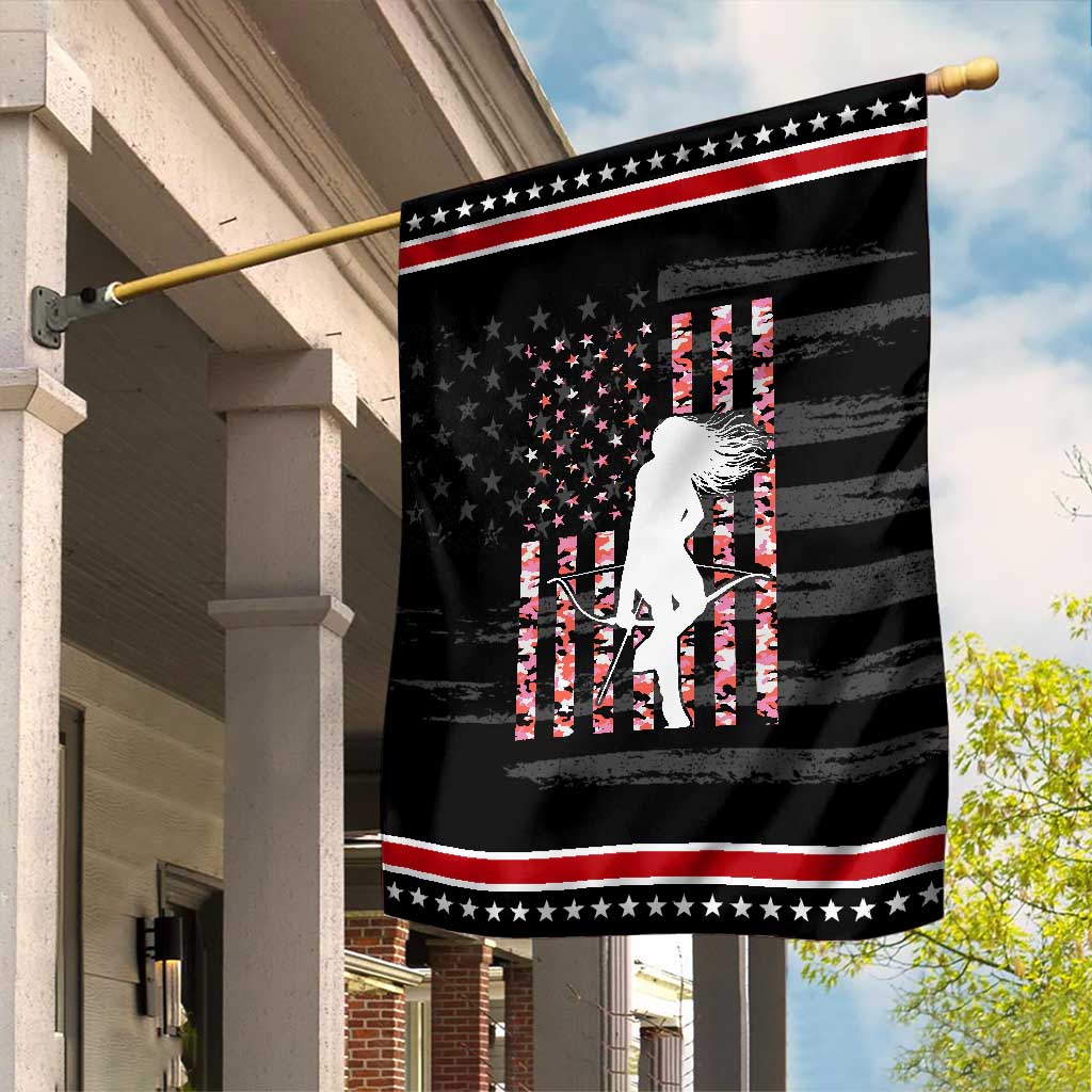 Patriotic Women Bow Hunter Garden Flag American Flag Pink Camo Gift TS12 Distressed Black Red Print Your Wear