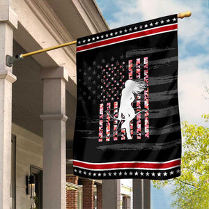 Patriotic Women Bow Hunter Garden Flag American Flag Pink Camo Gift TS12 Distressed Black Red Print Your Wear