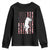 Patriotic Women Bow Hunter Youth Sweatshirt American Flag Pink Camo Gift TS12 Black Print Your Wear