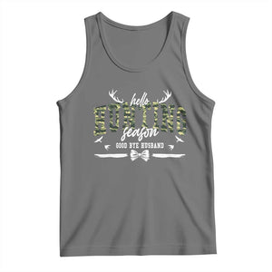 Funny Hunting Lover Tank Top Hello Hunting Season Goodbye Husband TS12 Black Heather Print Your Wear
