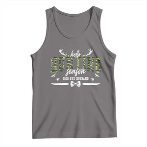 Funny Hunting Lover Tank Top Hello Hunting Season Goodbye Husband TS12 Deep Heather Print Your Wear