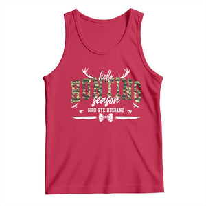 Funny Hunting Lover Tank Top Hello Hunting Season Goodbye Husband TS12 Red Print Your Wear