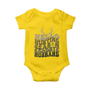 Hello Hunting Season Goodbye Husband Baby Onesie Funny Hunter Wife Gift TS12 Daisy Print Your Wear