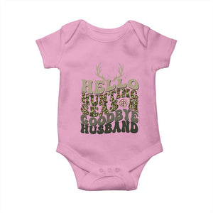 Hello Hunting Season Goodbye Husband Baby Onesie Funny Hunter Wife Gift TS12 Light Pink Print Your Wear