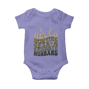 Hello Hunting Season Goodbye Husband Baby Onesie Funny Hunter Wife Gift TS12 Violet Print Your Wear