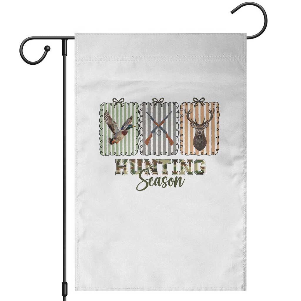 Hunting Season Garden Flag Funny Hunter Wife Gift TS12 White Print Your Wear