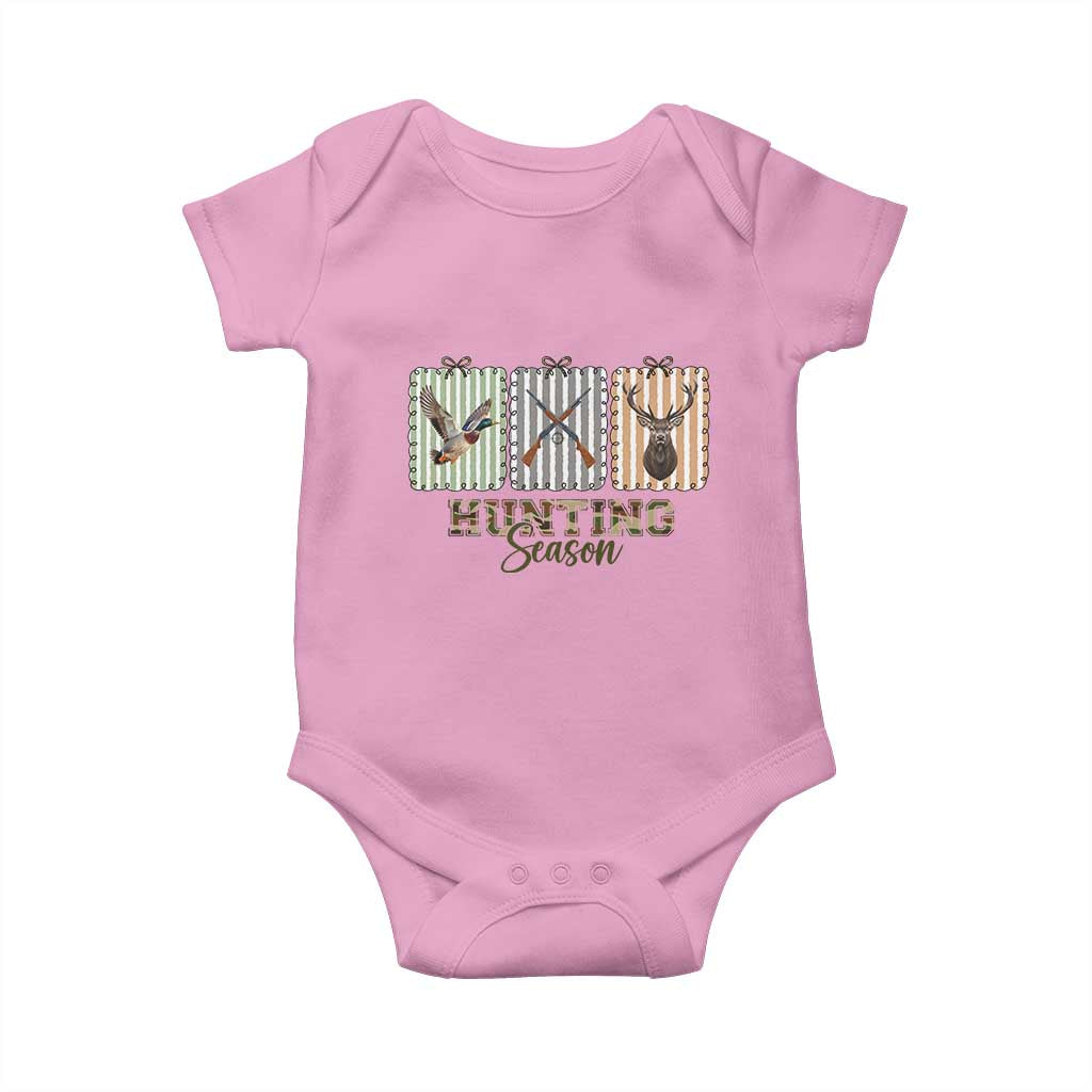 Hunting Season Baby Onesie Funny Hunter Wife Gift TS12 Light Pink Print Your Wear