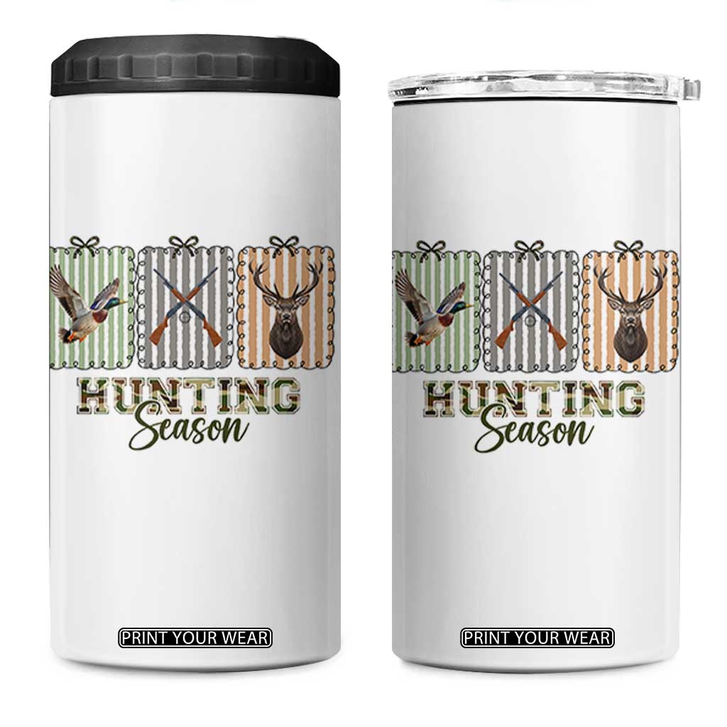 Hunting Season 4 in 1 Can Cooler Tumbler Funny Hunter Wife Gift TS12 One Size: 16 oz White Print Your Wear