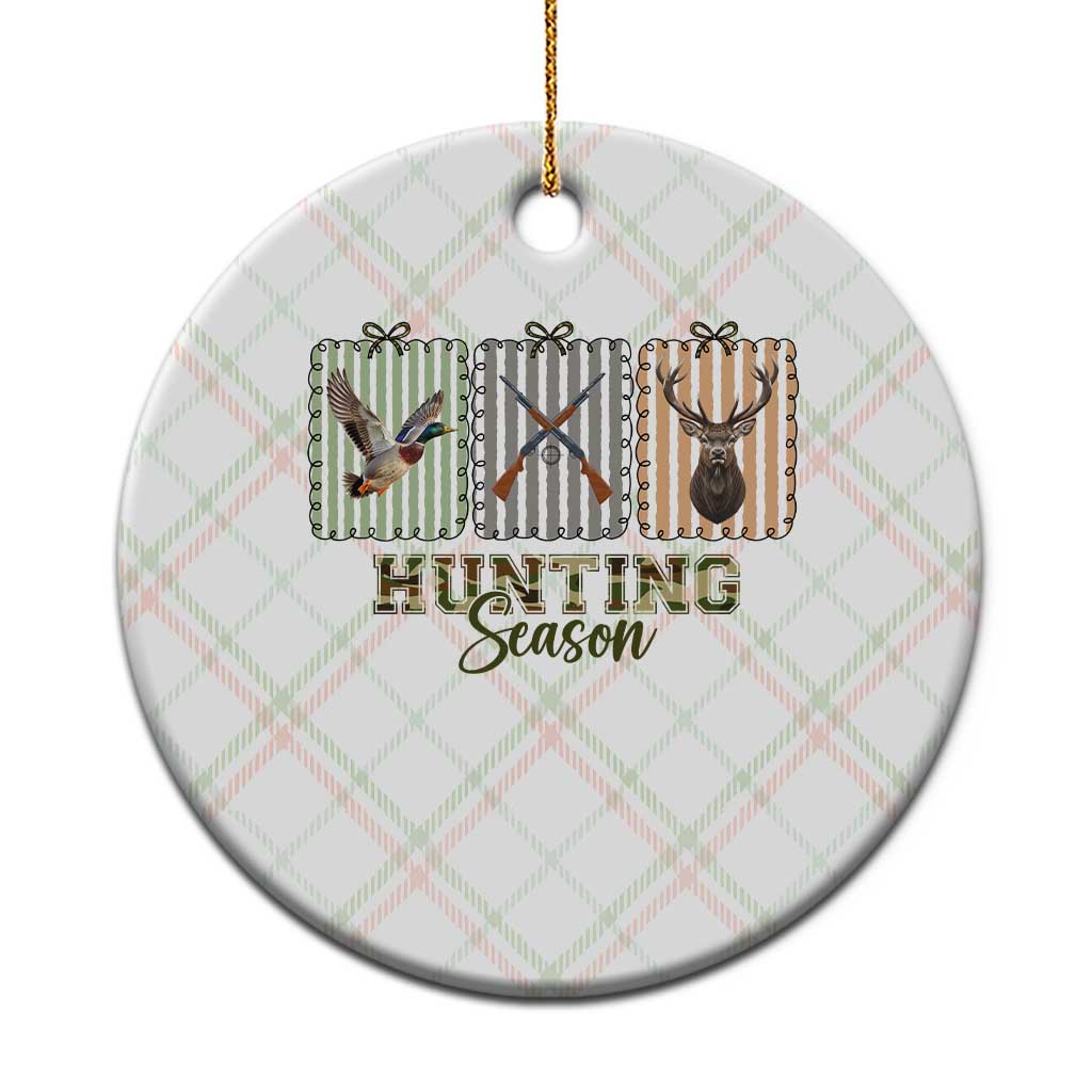 Hunting Season Ceramic Ornament Funny Hunter Wife Gift TS12 1pc Christmas Plaid Print Your Wear