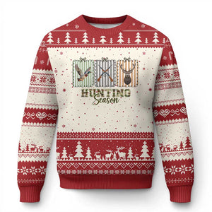 Hunting Season Ugly Christmas Sweater Funny Hunter Wife Gift TS12 Beige Red Print Your Wear