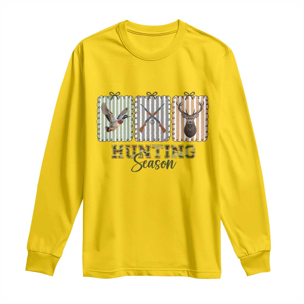 Hunting Season Long Sleeve Shirt Funny Hunter Wife Gift TS12 Daisy Print Your Wear